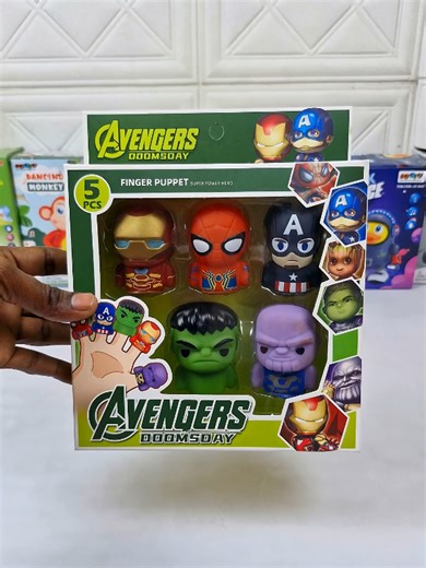 Avengers Puppet Toy Set Unboxing and Testing