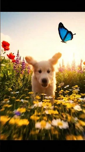 Puppy's Epic Butterfly Chase! 🐶🦋