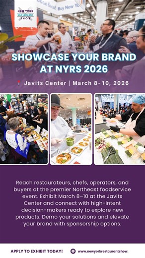 Thinking about exhibiting at the 2026 New York Restaurant Show? This is where top suppliers, tech brands, and manufacturers meet serious buyers. Connect with thousands of chefs, owners, operators, and distributors actively sourcing new products, equipment, and services. With strong purchasing authority and high buying power, NYRS delivers a qualified audience ready to make decisions. As the first major East Coast foodservice event of the year, it’s the perfect place to launch innovations, build 