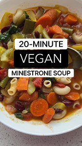 43K views · 120 reactions | EASY VEGAN MINESTRONE SOUP (the 20-minute dinner you need this winter season)   Recipe ➡️ : https://healthygirlkitchen.com/recipes/easy-vegan-minestrone-soup/ Warm, comforting, oil-free and gluten-free optional, this 100% plant-based soup is the best. I have been making this non-stop...the best part is dipping crusty bread into it! | HealthyGirl Kitchen | Facebook
