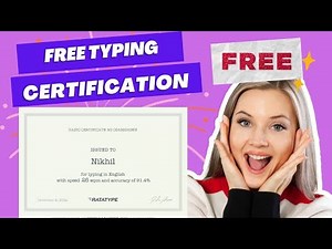 Get Your Free Typing Certification - Online Typing Test Free - English Typing Certificate