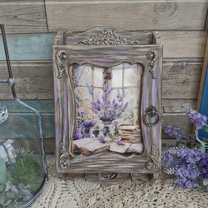 Key Rack Key Cabinet Wooden Provence Lavender Key Organizer Key Box Key Holder for Wall Mother's Day Home Decor Handmade Gift Wall Art - Etsy