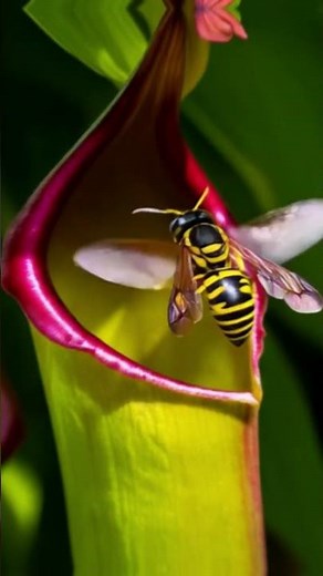 DEADLY Pitcher Plant Catches Unlucky Bee in Action!