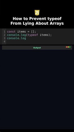 How to Prevent typeof From Lying About Arrays #bug