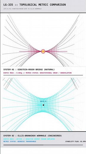 Einstein-Rosen Gate vs Ellis-Bronnikov Wormhole: Spacetime Metric Comparability | LG-335