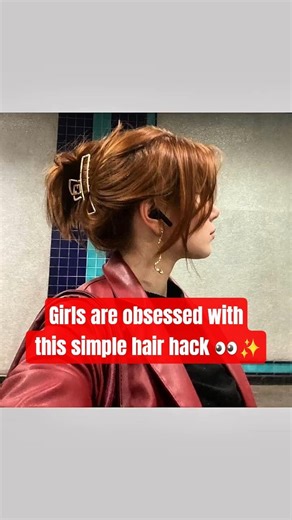 Girls are obsessed with this simple hair hack Twist, loop, clip — perfect hair in seconds! 💖#GlowUp
