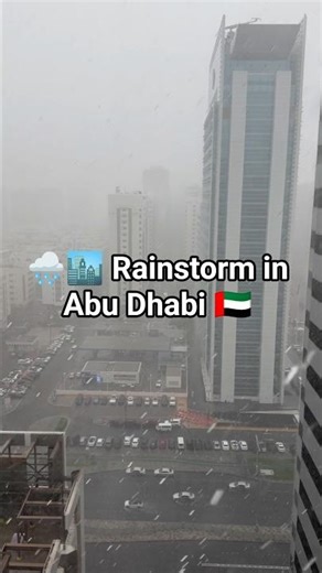 🇦🇪Desert City Under Rain Clouds 🌩️#abudhabi #uae #rainyday #middleeast #abudhabiuae