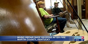 Family’s music repair shop reopens after fire