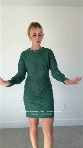 Coziest sweater dress ever! 😍🍂 Can't believe how soft and stunning it looks! Perfect for autumn