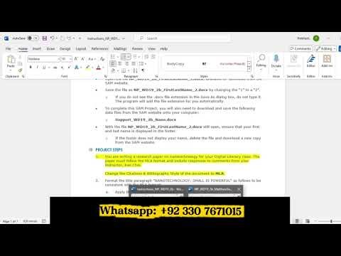 Nanotechnology | New Perspectives Word 2019 | Module 2 | SAM Project 1b | NP_WD19_2b