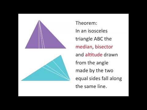 Isosceles Triangles: Median, Bisector, Altitude