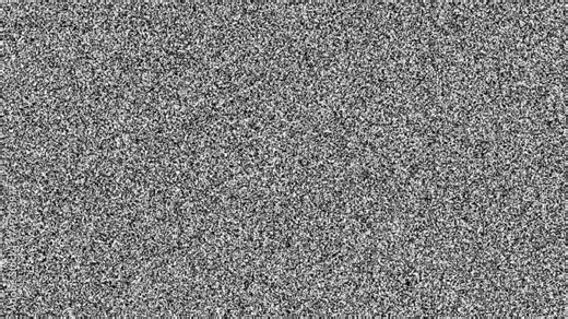 Old Retro TV - Static tv black and white noise caused by bad signal reception. Loop animation