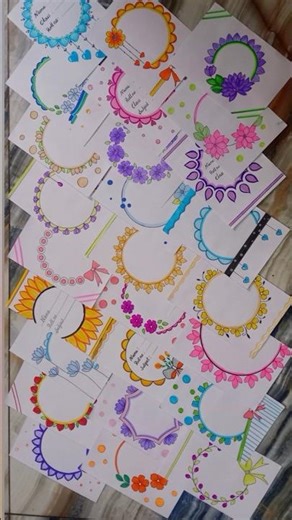 25 circle borderdesigns for project #schoolproject #easyborderdrawing #frontpagedesign #shortsfeed