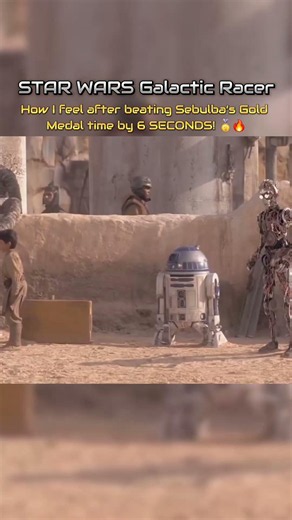 Star Wars Galactic Racer How I feel after beating Sebulba’s Gold Medal time by 6 SECONDS! 🥇🔥