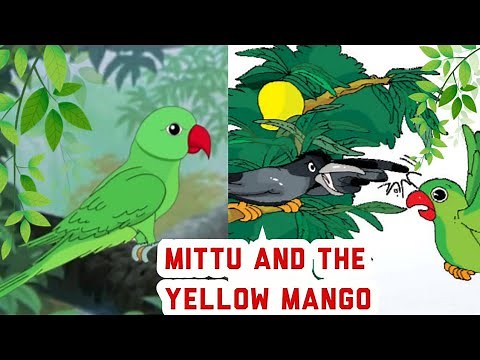 Mittu and The Yellow Mango | Parrot and Crow Story - Kidzii kids