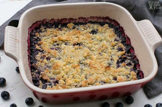 Easy Low Carb Blueberry Cobbler - Gluten Free