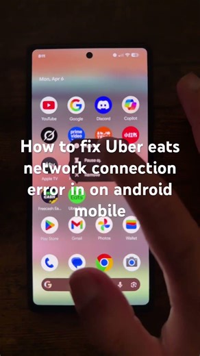How to fix Uber eats network connection error in on android mobile