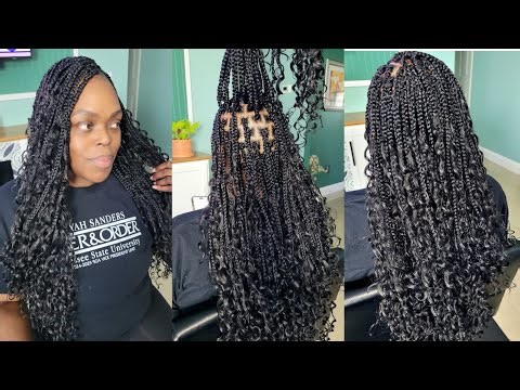 How To INSTALL And REMOVE Individual CROCHET BOHO BOX BRAIDS | Crochet Braids On Short Hair