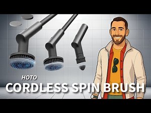HOTO Cordless Electric Spin Scrubber, 2.5 N·m POWERFUL TORQUE & 300 RPM, IPX7 Full Body Waterproof p