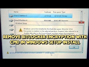 How to disable or unlock Bitlock in Windows Setup Installation with CMD 2023 Guide