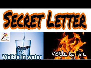 How to create invisible secret message - Easy way | Secret Letter - Decode by fire and water