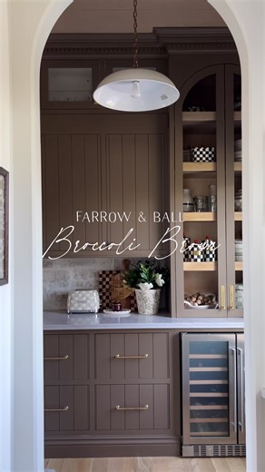 F&B Broccoli Brown Cabinet Paint: Exact Color Match Hack