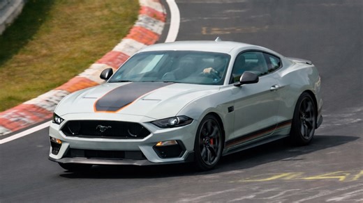 Ford Mustang Mach 1 tested on a high-speed track