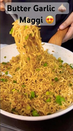 Spicy Garlic Butter Maggi | Easy Street Style Maggi Recipe | Maggi Noodles in 5 Minutes 🍜🔥#shorts