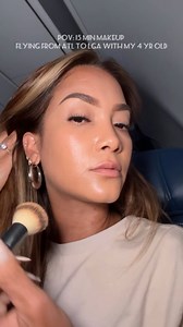 𝐄 𝐕 𝐄 | 𝘽𝙍𝙊𝙉𝙓 𝙉𝙔 on Instagram: "Makeup Vlog - Full 5:50 Minutes video of a quick makeup routine while flying with my little one. #makeuptutorial #flyingwithkids #makeuproutine #beautyonthego"