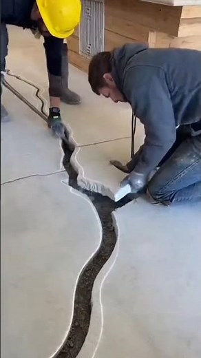 Modern Concrete River Floor with LED Lights | DIY Home Renovation Ideas 2026Wait for the result!"