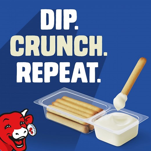 496K views · 595 reactions | All-in-one goodness. Good to go! An udder-ly irresistible combo of cream and crunch, our dynamic Dippers deliver on deliciousness anytime, anywhere  | The Laughing Cow South Africa | Facebook