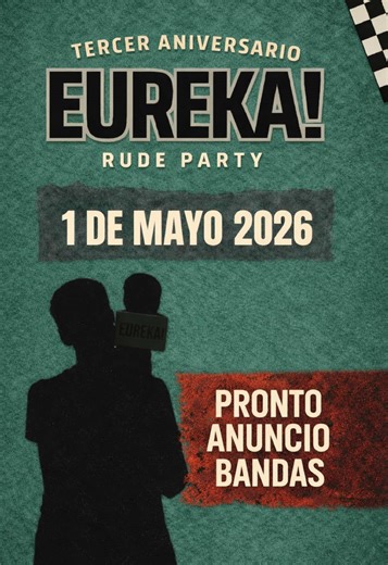 VAMOS A CELEBRAR NUESTRO TERCER CUMPLEAÑOS, EL CUAL TENDRÁ MUCHAS SORPRESAS! 🔥 Qué bandas te gustaría ver en nuestro festejo? 🏁 LA EUREKA RUDE PARTY SE VIENE CON TODO Y NO TE LA PUEDES PERDER 💋 Modeló Calvin Klein: @rudepride.piercing #ska #skachile #thespecials #rudeboys