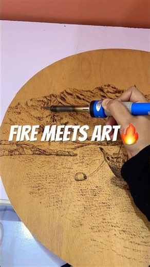 Creating through pyrography | Burning wood process #art #sketch #pyrography