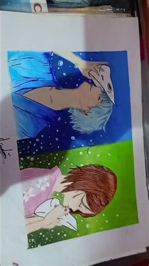 gin and hotaru #anime #easy drawing