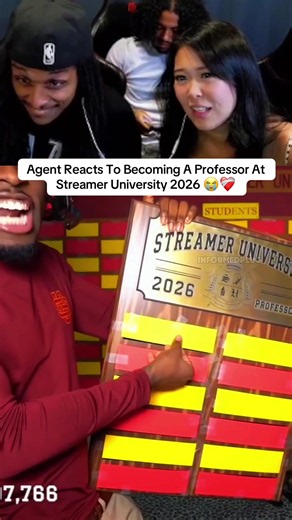Agent Reacts To Becoming A Professor At Streamer University 2026 😭❤️‍🩹#streameruniversity #kaicenat #fyp