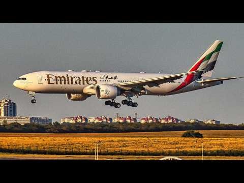 🇦🇪 Presidential Flight BOEING 777 & BOEING 787 Landing at Belgrade Airport at Sunset
