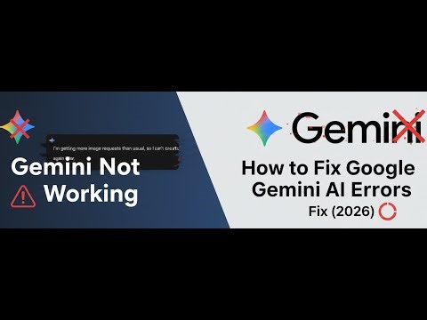How to Fix Google Gemini AI Errors | Gemini Not Working Fix (2026) #GoogleGemini #GeminiAI
