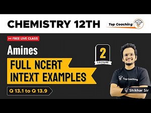 Amines - Full NCERT Intext Solutions | Q 13.1 To Q 13.9 | Class 12 Chemistry | Chapter 13 | Part 2