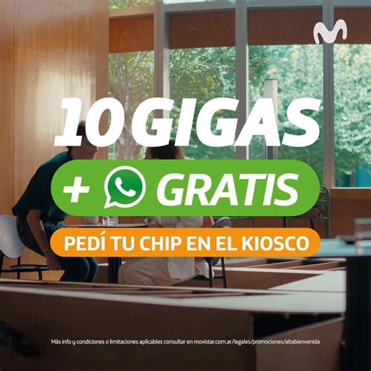 Con Movistar Prepago, todo lo que querés está más cerca de lo que pensás. 📱 10 GB WhatsApp gratis. 💸 Solo $6.000 por mes. 📍Pedí tu chip en el kiosco más cercano. | Movistar Argentina
