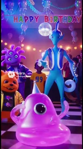 👽🎂 Dancing Aliens Say HAPPY BIRTHDAY! ! 🎉🛸#birthday #funnyshorts #aliens
