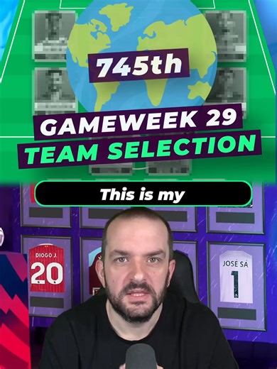 MY FPL TEAM SELECTION FOR GAMEWEEK 29 #fantasypremierleague #fpltips #fyp