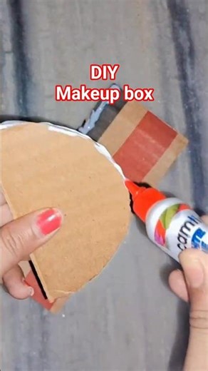 Easy DIY With Cardboard || DIY Makeup Box #youtubetutorial #craftideas #cardboard #makeup #box #diy