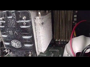 Leaf blower to clean computer