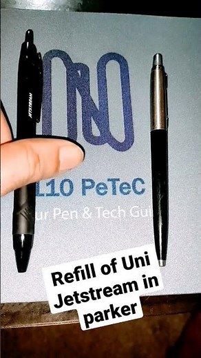 How to refill Parker ballpoint with uniball Jetstream ballpoint ink..in English