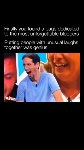 @unforgettablebloopers on Instagram: "This television segment invited people with distinctive, uncontrollable laughs to sit together, creating an immediate feedback loop of chaos. As one person laughed, it triggered everyone else, quickly escalating into a room full of overlapping sounds. The concept worked because it leaned entirely on natural reactions rather than scripted jokes. Viewers loved how quickly the situation spiraled, proving that sometimes the simplest setups can create the most me