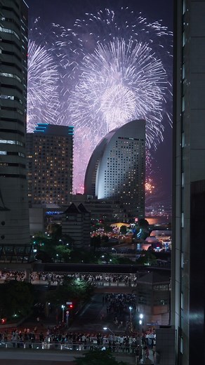 みなとみらいスマートフェスティバル実はこっちでも撮ってました#yokohama #花火 #みなとみらいスマートフェスティバル #夜景