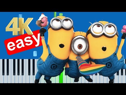 Minions Banana Song (Easy) Piano Tutorial 4K