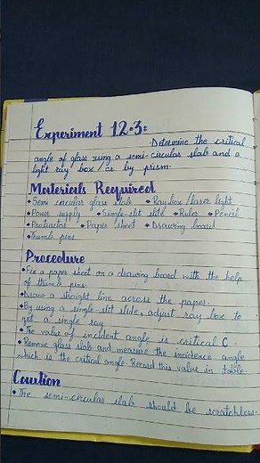 10th class physics practical notebook experiment 12.3