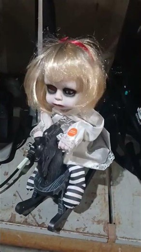 scarey doll rocking horse who has one of these ?#spooky