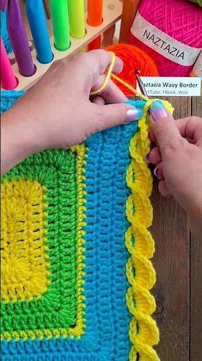 Crochet Wavy Border #shorts